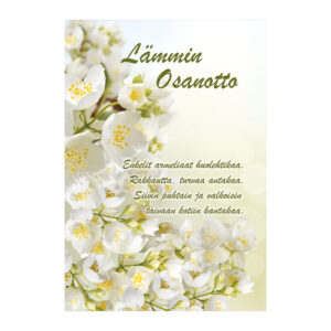 Surukortti Valkoiset kukat, 2-os — kauppa.memoriale.fi